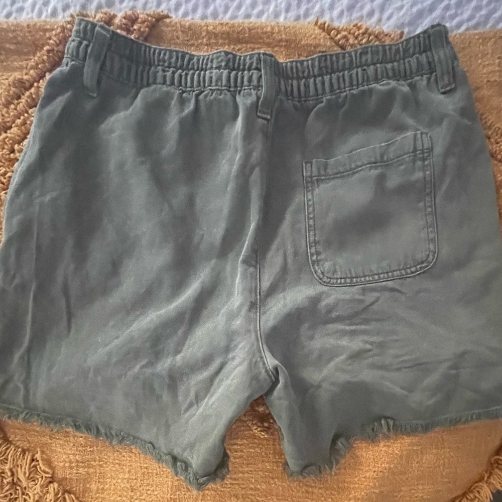 Aerie High Rise Raw Hem Frayed Cutoff Utility Adventure Shorts Boho Womens - Picture 3 of 4